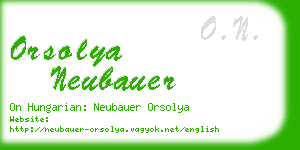 orsolya neubauer business card